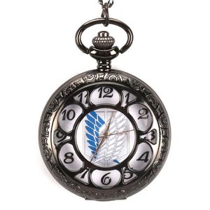 タイタンの懐中電車のヴィンテージクォーツアナログミリタリーウォッチとネックレスチェーンギフトreloj de bolsil287hへのアンティーククラシックブラック攻撃