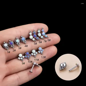 Stud Earrings 1Piece 1.2 8mm Rod Piercing Flat Studs Lip Earring For Women Jewelry Ear Cuffs Stainless Steel Teens