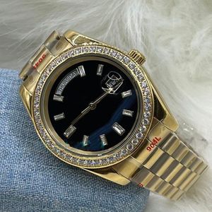 orologio da polso orologi con diamanti orologio classico da donna 41mm automatico doppio calendario fibbia pieghevole acciaio inossidabile 904L oro impermeabile 285Y