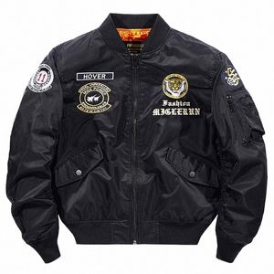 Air Force Fly Pilot Jacket Military Airborne Flight Tactical Bomber Jacket Men Fall Winter Warm Aviator Motorcycle Down Coat M2EG#