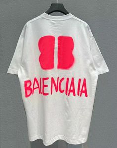 marca BA camiseta masculina designer de manga curta T-shirt BB Graffiti brilho no escuro letras masculinas e femininas soltas casal estampado manga curta