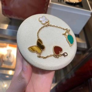 Brand charm Van High Edition Four Leaf Grass Bracelet Fritillaria V Gold Plated 18K Rose Lucky Female Agate Multi Flower