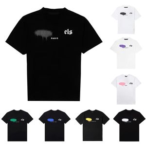 Tasarımcı PA T-Shirt Tees Baskı Palms Tişörtler Erkek Kadın Açısı Kısa Kollu Sokak Giyim Giyim Giysileri 678