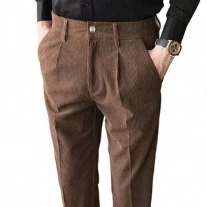 brittisk stil män hög midja casual dr pant män bälte design smala byxor formella kontor sociala bröllop parti dr dräkt byxor 85 kp#