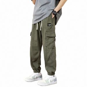 Vår sommarlastbyxor män streetwear joggar baggy byxor multi-fockets cott svettbyxor casual byxor plus storlek 8xl 59s5#