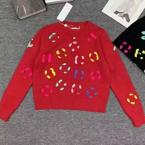 Early Spring New Products Colorful Letters Machine Embroidery Idle Style Autumn and Winter Pullover Women's Sweater