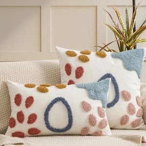 Caso de travesseiro decoração de casa capa floral tufado simples geométrico 45x45cm 30x50cm almofada para sala estar quarto sofá chaie