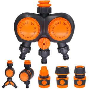 Timery 3way podwójny kontroler Inteligentny mechaniczny dziennik Water Timer Garden Water Arrigation Do Outdoor Wąż kroplowe narzędzie zraszacze