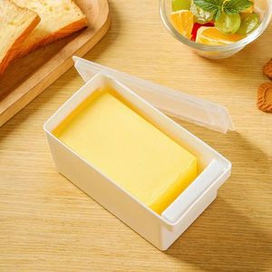 Plates Butter Cutter Container Unbreakable Keeper With Clear Lid Durable Space-Saving Dish Cover For Refrigerator