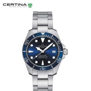 ساعة Wristwatches Certina Mens Watches Top Brand Luxury Ruxury Ultra Date Clock Sale Steel Strap Casual Quartz Watch Men Sports Wri272H