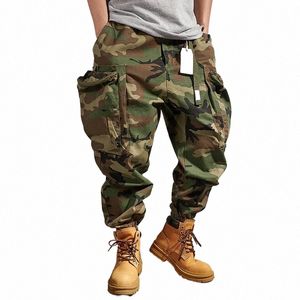 Plus Size American Outdoor Functi Camoue Tactical Cargo Pants Homens Calças Japonesas Harajuku Alta Qualidade Baggy Corredores Y0rI #