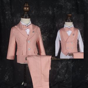 Formales Anzug-Set für Jungen, für Hochzeit, Geburtstag, Party, Host-Auftritt, Kostüm, Kinder, Blazer, Hosen, Fliege, Kleidung 240312