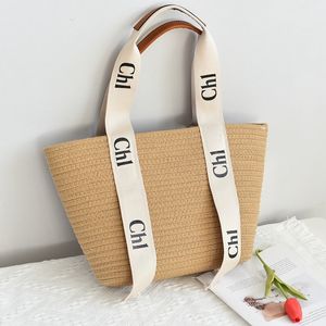 Women Straw the tote Raffias Woody basket Designer bag 7A Luxurys Chioe cloe handbag Womens Crochet weave Beach Shopping Shoulder Bags summer bucket bags