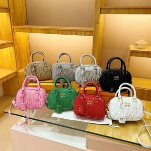 the Factory Bag of Exports New Handheld Womens 2024 Trendy and High End Pleated One Shoulder