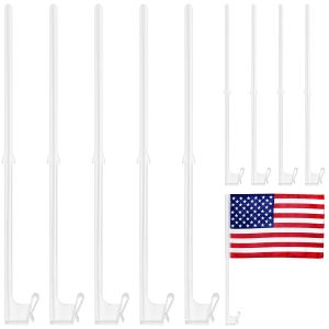 Accessories 10 Pcs Car Flag Pole Window Mount Car Mount Car Flags Window Clip Car Signs Flagpole Stand Bracket Car Window Flag Holder