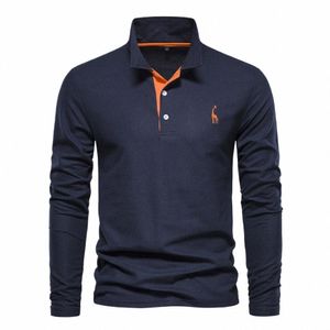 Erkekler için yeni sonbahar polo tişörtleri Gay geçirmez düz renkli lg kol golf polo gömlekler homme bahar sosyal busin polos erkek o3er#