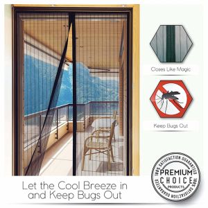 Lapidi Toolfree Zanzariera magnetica Estate Anti Bug Fly Tende per porte Mesh Chiusura automatica per porte Schermo Magic Mesh Kitchen Screen