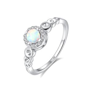 Europe Retro Opal Ring S925 Sterling Silver Micro Set Zircon Brand Designer Ring European and American Hot Fashion Women High end Ring Jewelry Valentine's Day Gift spc