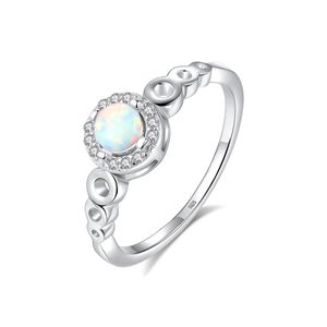 Avrupa Retro Opal Ring S925 STERLING Gümüş Mikro Set Zirkon Marka Tasarımcı Yüzük Avrupa ve Amerikan Sıcak Moda Kadınlar Yüksek Uç Yüzük Takı Sevgililer Günü Hediye SPC