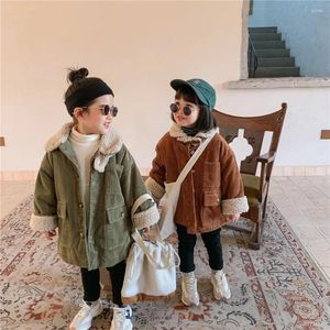 Jacken 2024 Ankunft Mädchen Jungen Verdicken Cord Mantel Winter Baumwolle Mode Volle Hülse Kinder Jacke 2-8 Jahre