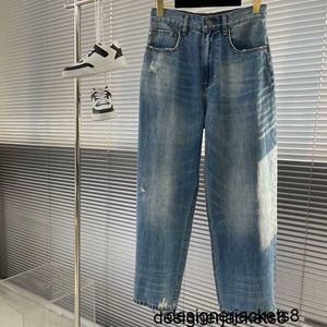 Designer SS Paris New Washed, Worn Out, Loose Men's Jeans, High end Fashion ADQV