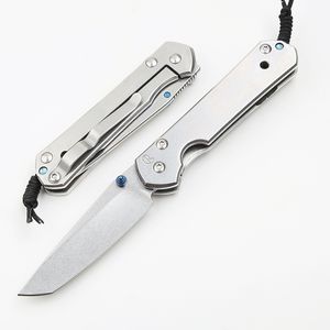 Specialerbjudande Klassisk Sebenza 21 Small Knives CR Folding Knives 5Cr15Mov 58HRC Stone Wash Tanto Blade Rostfritt stålhandtag EDC Pocket Gift Knives
