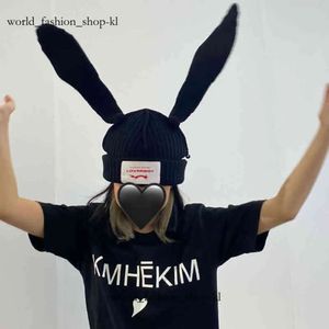 Loverboy Beanie Rabbit Bunny Skullies 모자 여성 파티 소품 패션 패션 긴 토끼 귀 모자 겨울 비니 677 Loverboy Beanie