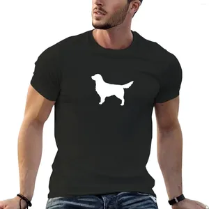 Men's Polos White Golden Retriever Silhouette(s) T-Shirt Vintage Clothes Animal Prinfor Boys Cute Oversized T Shirts For Men