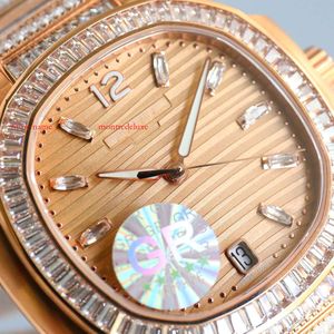 Montres Bezel Wrist PP7014 Steel Superclone Clock Classic rostfri Baguette Cognac Automatic de Business Cal324C Watches Luxe Diamonds 197