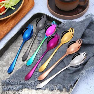 Skedar Safe Family Spoon Elegant 304 Rostfritt stål Långhandtagande bestick för desserter Soppor Sallader Spegel Polerat kök