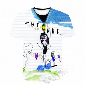 New Fi Mulheres / Homens 3D Imprimir The Cure Band Camisetas Casuais Hip Hop Camisetas Harajuku Styles Tops Roupas T01 T7DW #