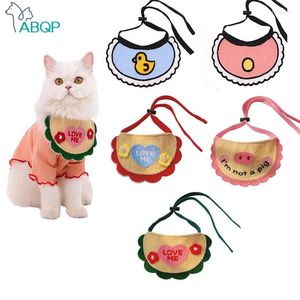 Hundkläder PET BIB Justerbar katthalsning Handvävd Söt halsduk Valp Kattunge Collar för Daily Party Wear Costume