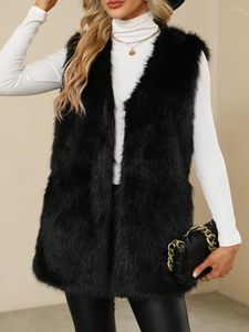 Women's T Shirts Womens Fuzzy Sherpa Fleece Jacket Lightweight Button Down Comfy Warm Furry Vest Waistcoat