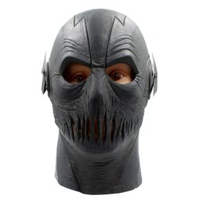 Máscaras filme personagem cosplay zoom máscara preta látex cabeça cheia respirável festa de halloween cosplay traje prop natal