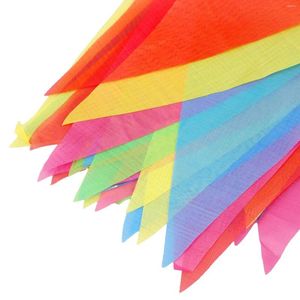 Party Decoration Banner Triangle String Flag 100 Meter 14 21CM 200 Flags Colorful Other Festive Events For Birthdays