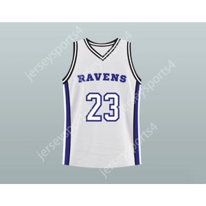 Anpassat alla namn som alla lag Nathan Scott 23 One Tree Hill Ravens White Original Pilot Basketball Jersey All Stitched Size S M L XL XXL 3XL 4XL 5XL 6XL TOPAMALKVALITET