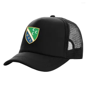 Ball Caps Bosniak National Flag w Sandzak Trucker Cap Summer Men Cool Bosnia Baseball Unisex Hats Net Hats