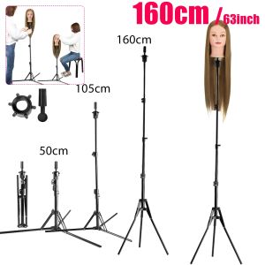 Stands 22" 63" 47" 51" Adjustable Tripod Wig Stands Hair Mannequin Training Head Holder Hairdressing Wig Stand Holder Wig Hair Tools