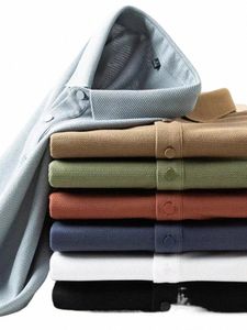 Sommer Poloshirt Männer 2024 Neue Busin Casual Feste Farbe Kurzarm T-Stück Atmungsaktive Cott Slim Polos Cool Golf T-Shirt Z7VP #
