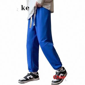 solid Casual Pants Men Trousers Korean Streetwear Sweatpants Men Pants Chinese Size 3XL 2023 New Arrivals l877#