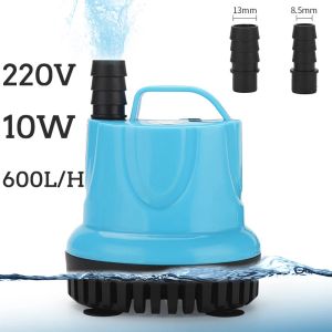 Pompalar 220240V 10W Akış 600L/H Sessiz Dalgıç Dalgıç Pompa Akvaryumları Çeşme Kaya Balık Havuz Bahçesi Hidroponik Sistem Su Pompası Filtre