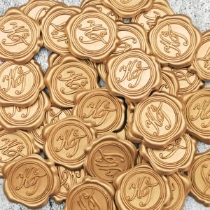 Craft Custom Name Initials Wax Seal Wedding Stamp Sticker Personalized Design Your Label Gift Box Seal Sticker Selfadhesive