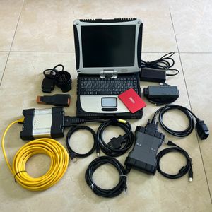 Auto Diagnostic Tools for BMW Icom next VCI C6 MB Star SD connect wifi compact and cables 1TB SSD Latest So ft-ware Used laptop cf19 I5 4G 2in1