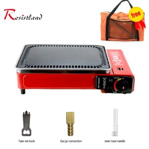 Accessori Fornello per barbecue portatile Grill Grill a gas Grill per barbecue all'aperto in acciaio inossidabile Camping Cooking Strumenti per barbecue da picnic