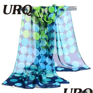 Scarves Wholesale- Chiffon Scarf Print Big Dot Womens Muslim Lady Design Spring And Autumn Patterns Cape Shawl Wrap Drop Delivery Fash Dheyj