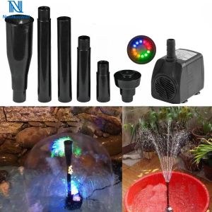 Pumps NuoNuoWell Mushroom/Blossom Fountain Nozzle 15W EU US Adaptor Submersible Pump Pond Aquarium Landscaping