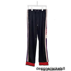 Designer High Version G Family 20SS Autumn and Winter School Uniform Woven Drawstring Elastic Sports Casual Pants for Men and Women 3AHW