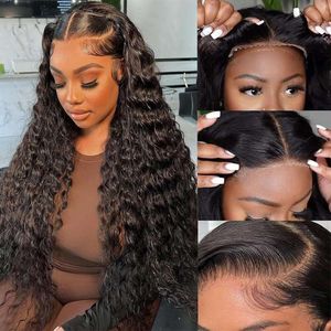 Papyon Wear and Go Glueless Plucked Precuted Pre Cut for the viginners deepave front hair4x4 hd lace closure wigs human hair 180％密度18インチ