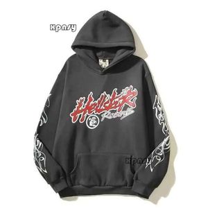 Hellstar Shirt Men's Sweatshirts High Street Fleece Y2K Hooded Graphic Harajuku Stranger Lose Warm Pullover Hip Hop Hoody Hellstar Tracksuit 469