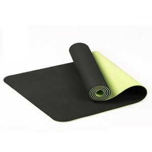 Yogamatten 6 mm TPE Zweifarbige rutschfeste Matte Sport 183 x 61 cm Fitnessstudio Heimfitness Tasteless Online Shop9300302 Drop Delivery Outdoor Supplies Otfmq